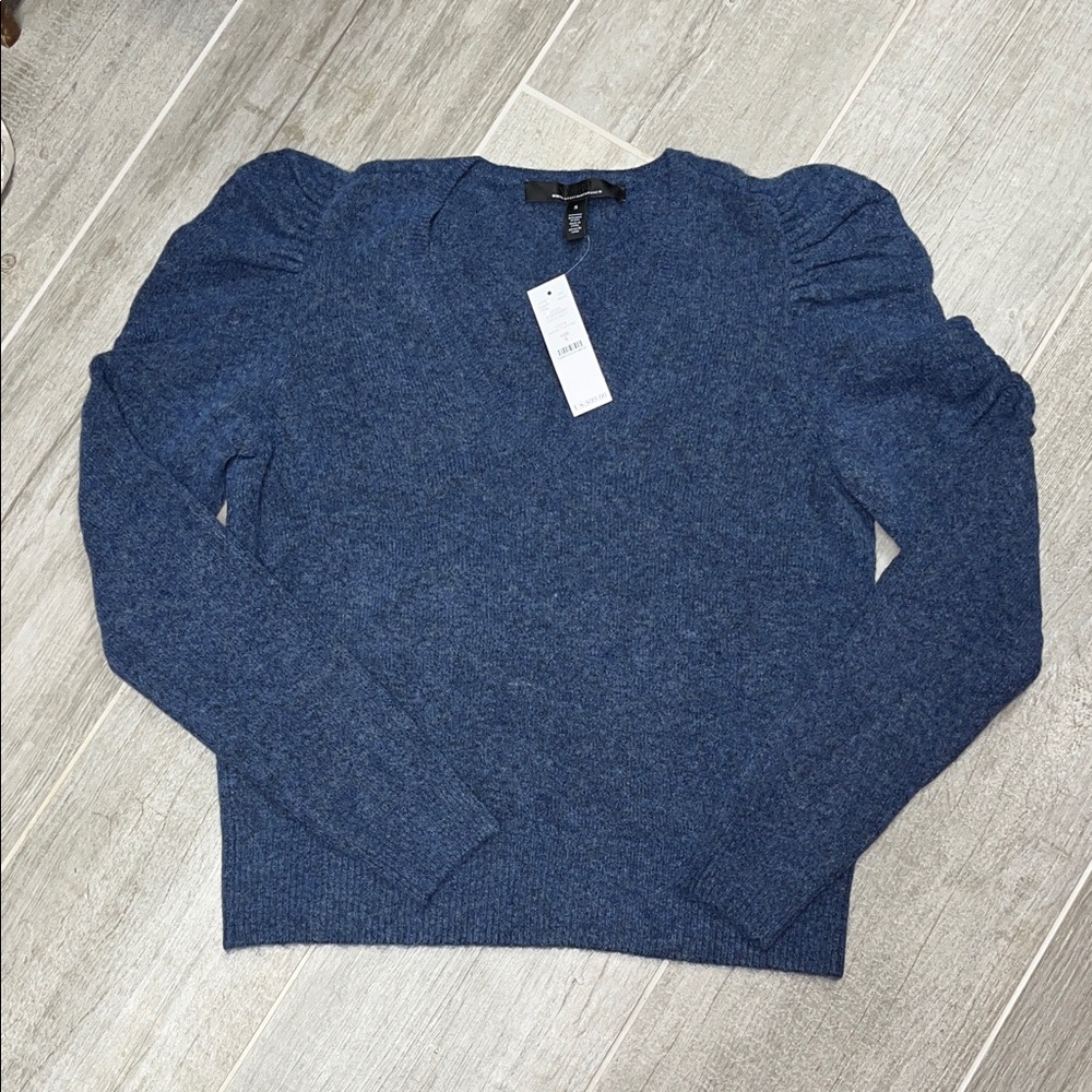 White House Black Market Blue Knit Sweater